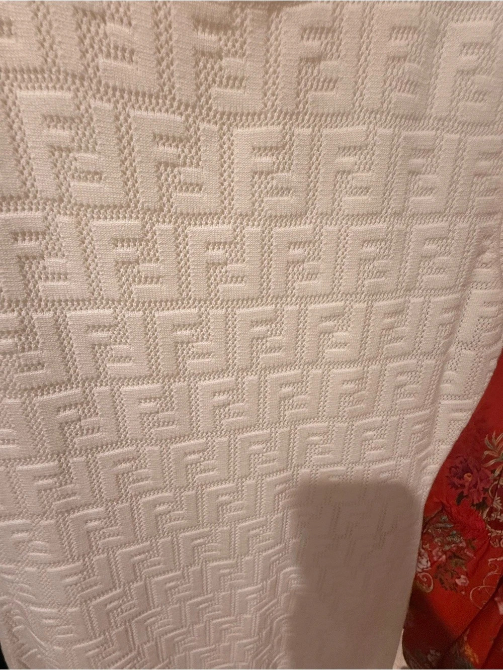 Fendi White FF Logo Knit Dress - Picture 3 of 3